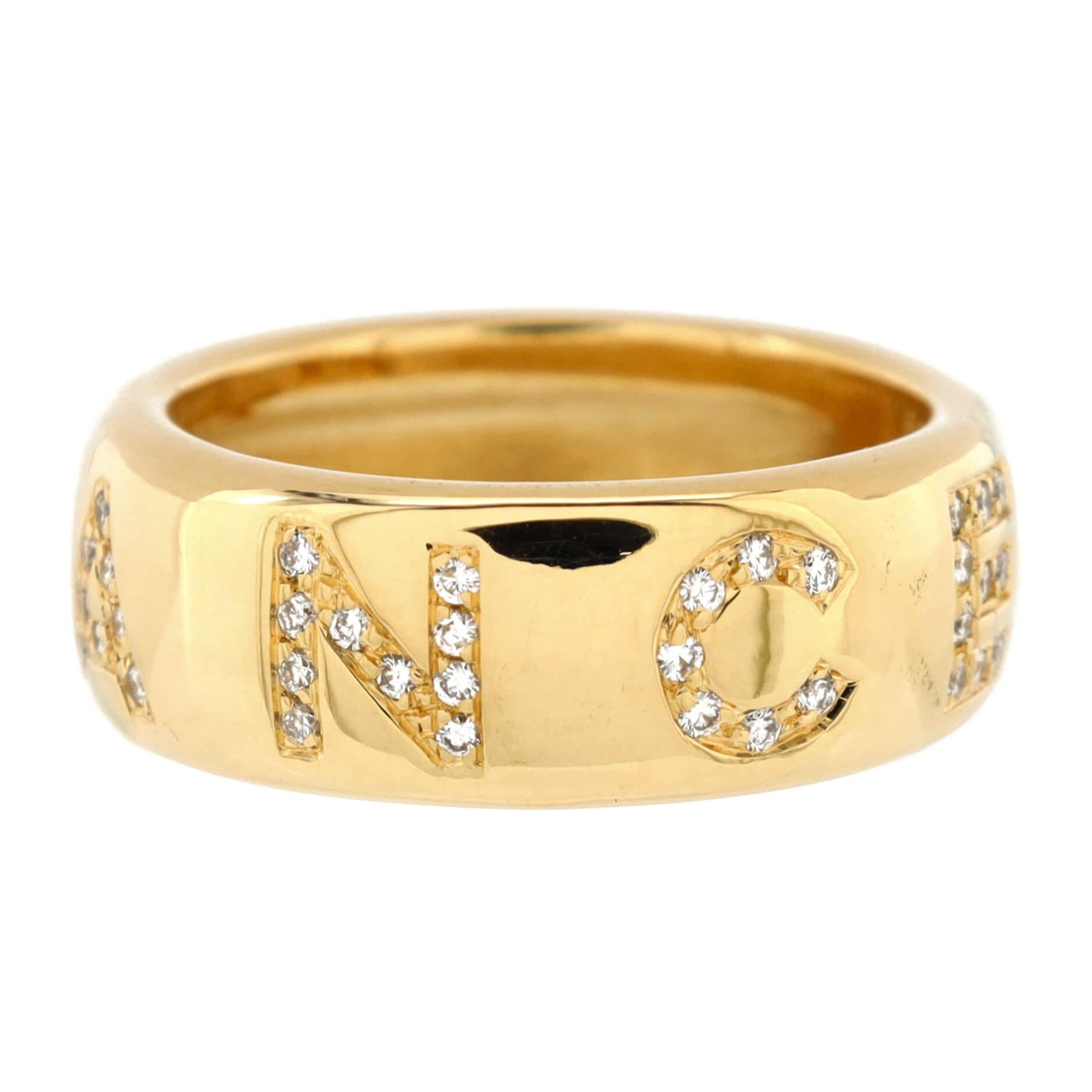 Van Cleef & Arpels Alliance-Ring aus 18 Karat Gelbgold mit Diamanten im Zustand „Gut“ im Angebot in New York, NY