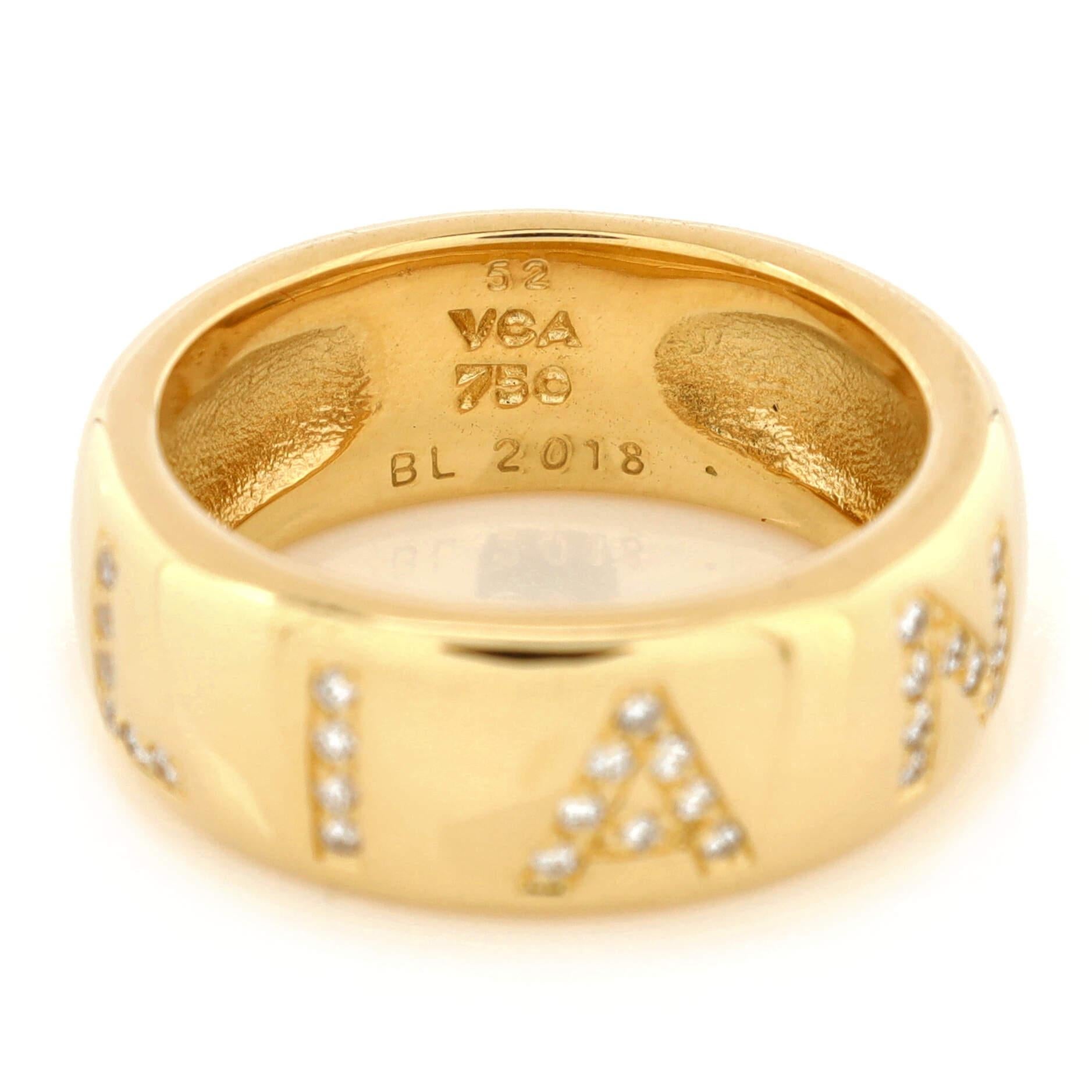 Van Cleef & Arpels Alliance-Ring aus 18 Karat Gelbgold mit Diamanten für Damen oder Herren im Angebot