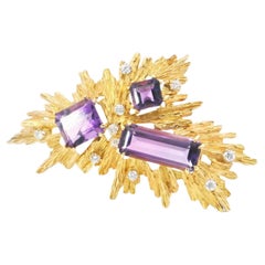 Van Cleef & Arpels Amethyst and Diamond Brooch, c. 1970