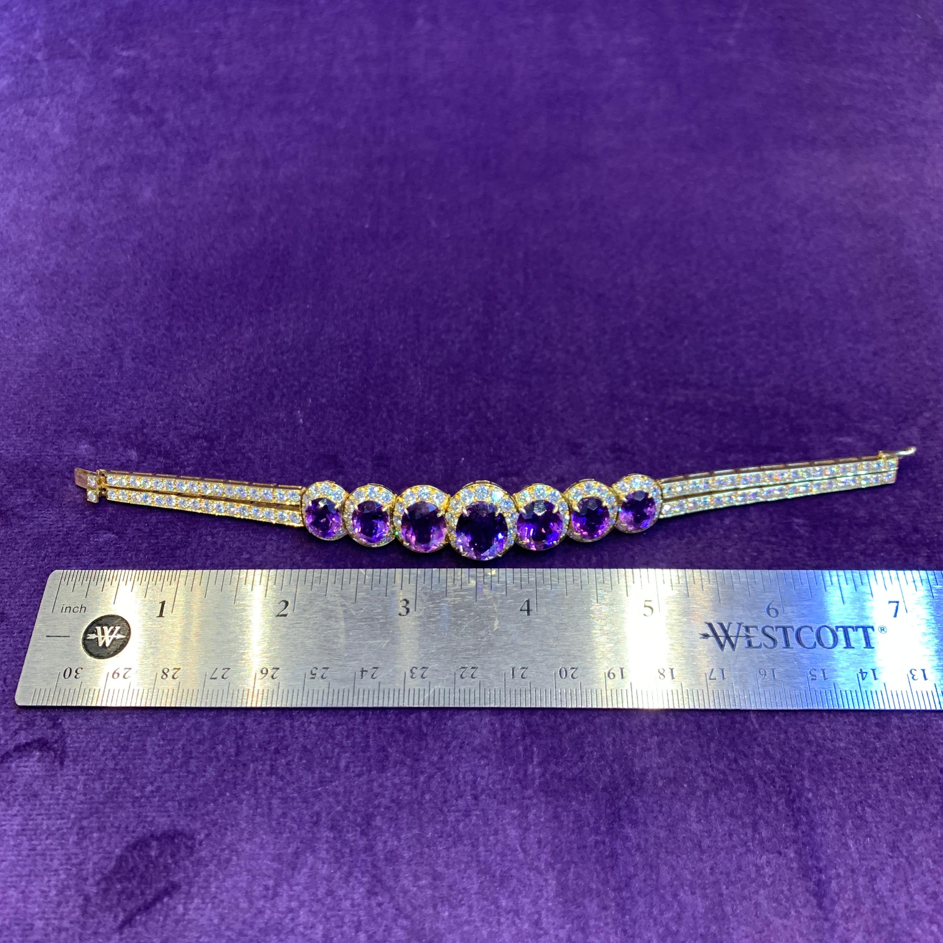 Van Cleef & Arpels Amethyst & Diamond Bracelet 3