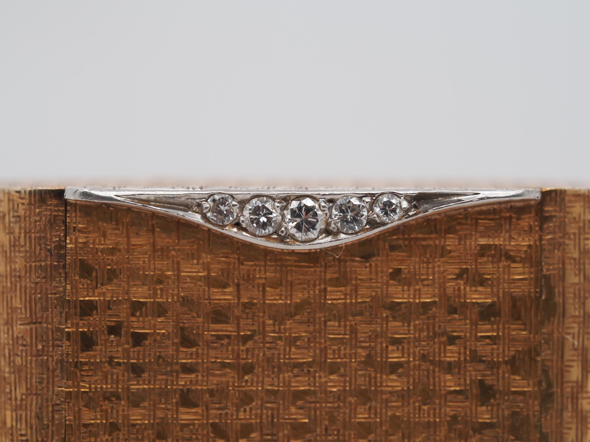 Van Cleef & Arpels und Jaeger LeCoultre Reiseuhr aus 18 Karat Gelbgold mit Diamanten 7