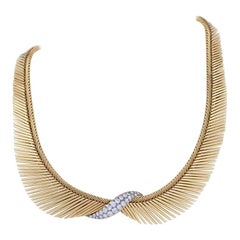 Van Cleef & Arpels "Angel Hair" Gold and Diamond Necklace