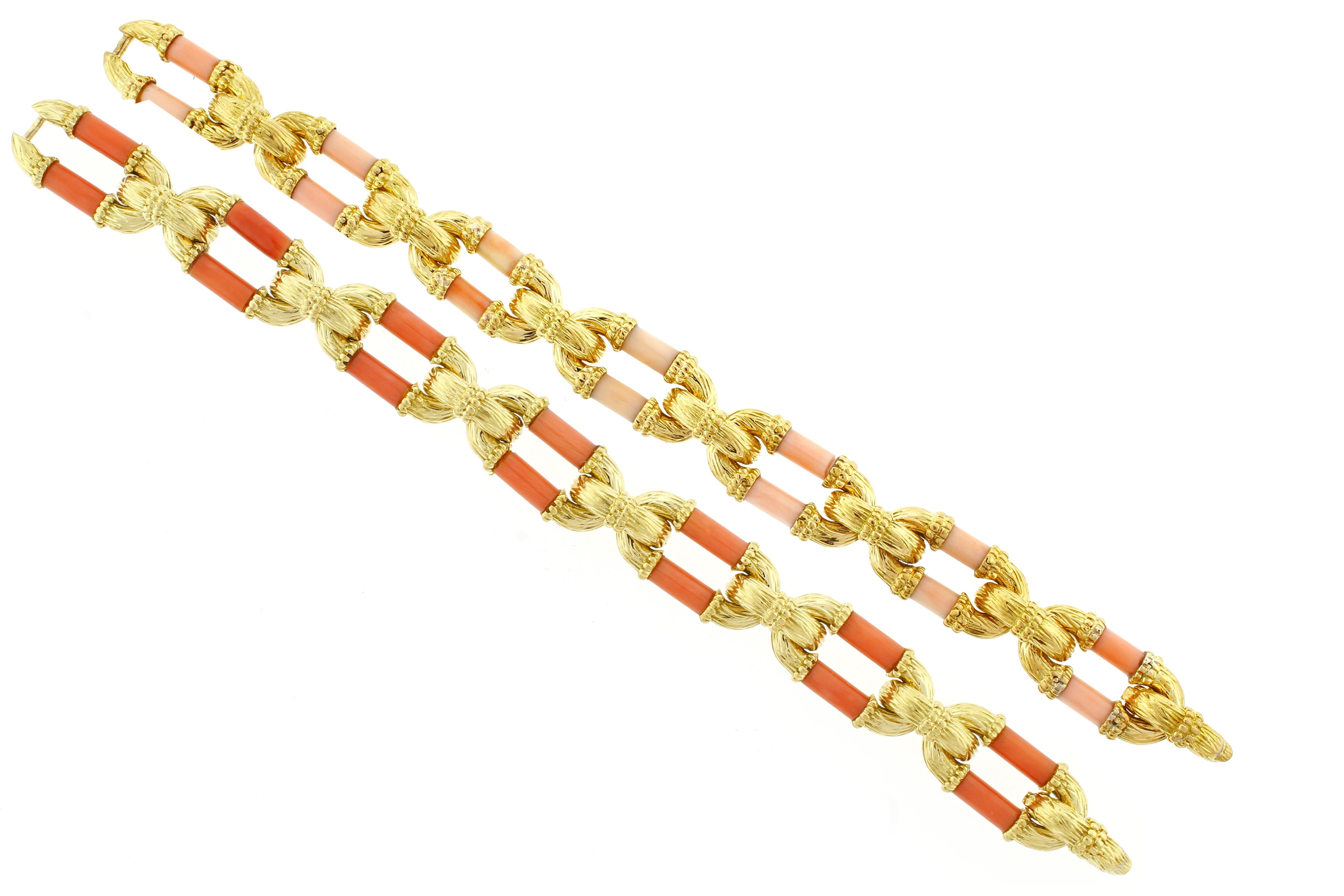 Van Cleef & Arpels Angel Skin Coral Gold Bracelet In Good Condition In Bethesda, MD