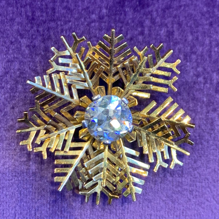 Van Cleef and Arpels Antique European Cut Diamond Snowflake Brooches