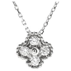 Van Cleef & Arpels Arno Alhambra Pendant Necklace 18K White Gold and Diamonds