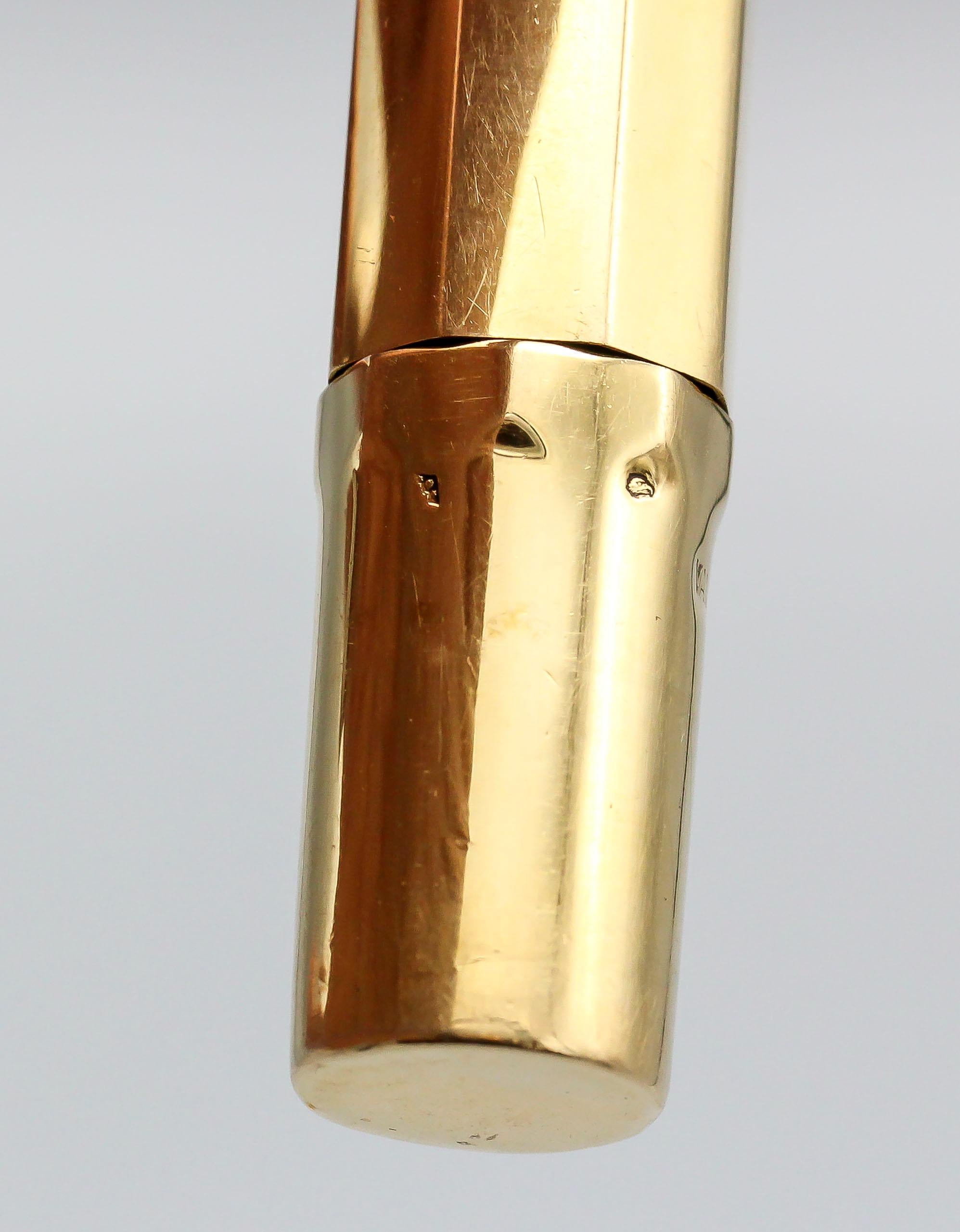 Women's or Men's Van Cleef & Arpels Art Deco 18 Karat Gold Fountain Pen