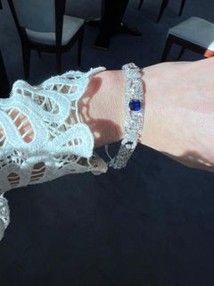 Van Cleef & Arpels Art Deco Antique Sapphire Diamond Bracelet