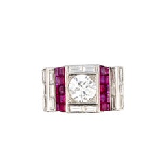 Van Cleef & Arpels Art Deco Diamond & Ruby Ring