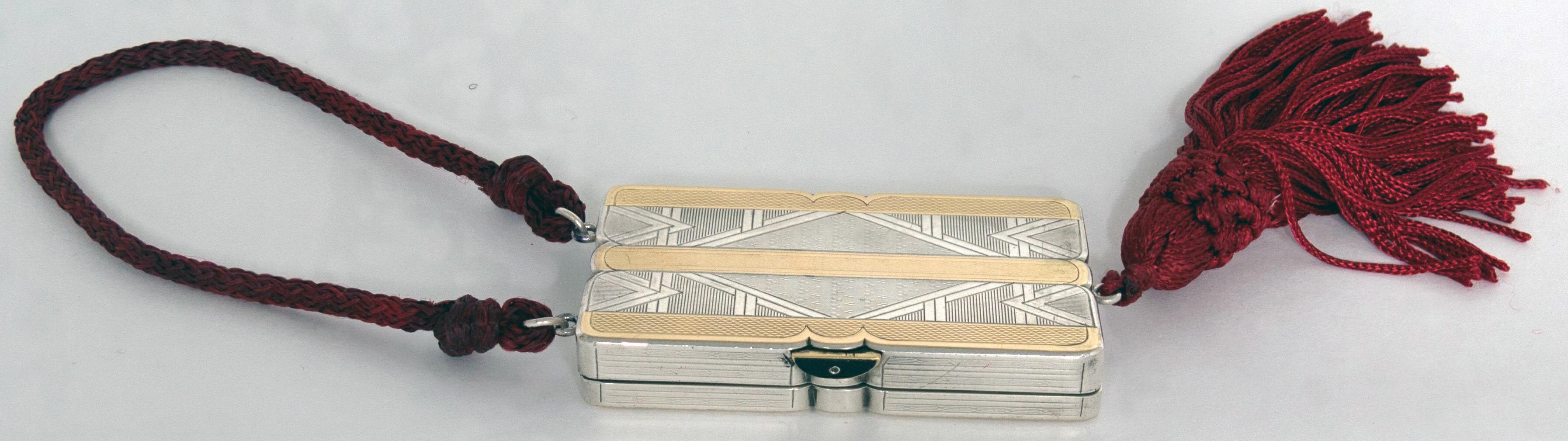 Van Cleef & Arpels Art Deco Gold Silver Vanity Case Box In Good Condition In Austin, TX
