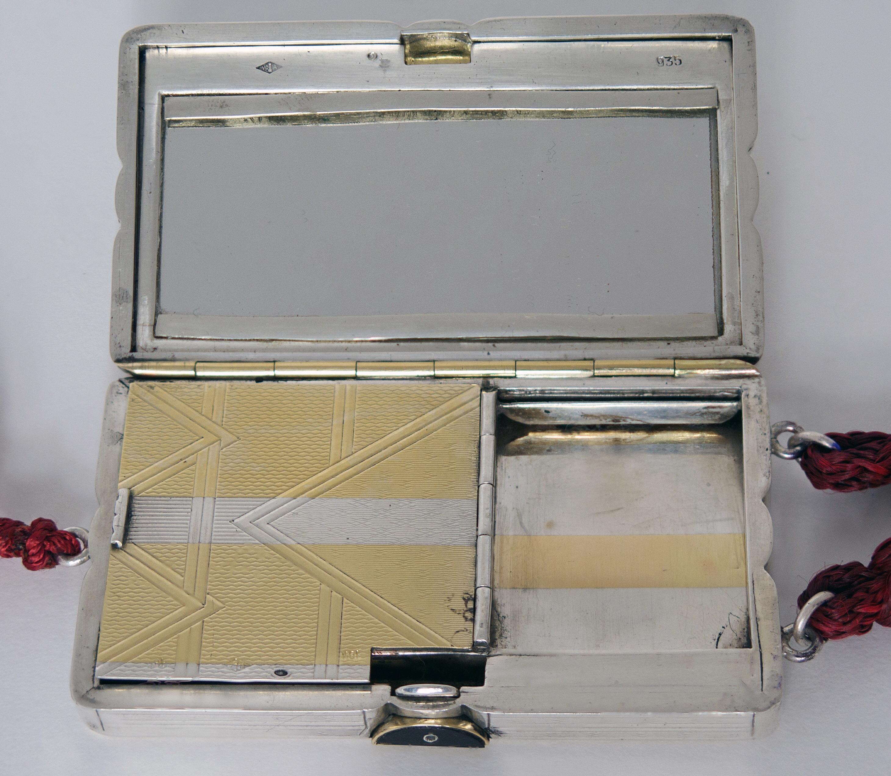 Van Cleef & Arpels Art Deco Gold Silver Vanity Case Box 1