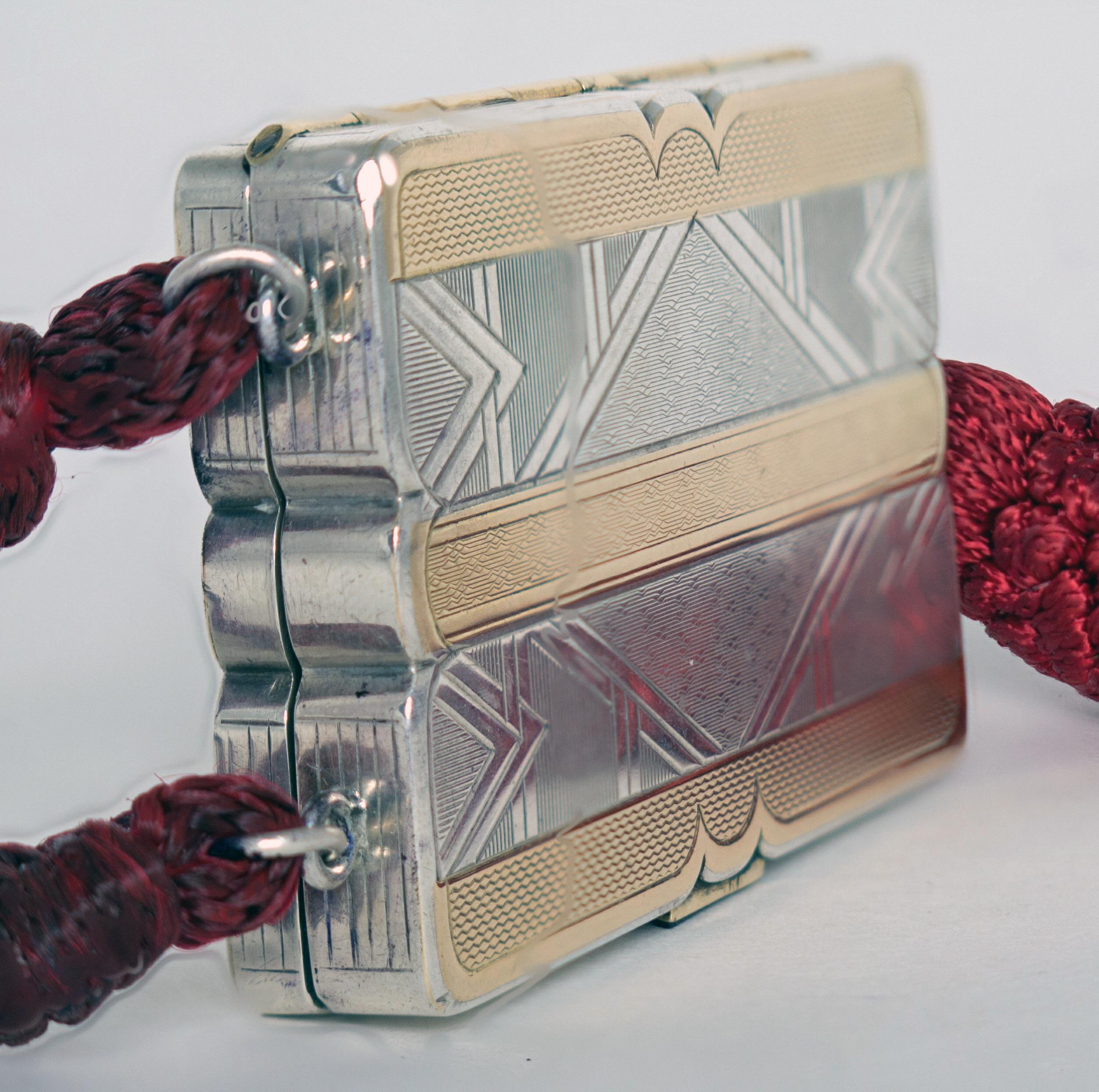 Van Cleef & Arpels Art Deco Gold Silver Vanity Case Box 4