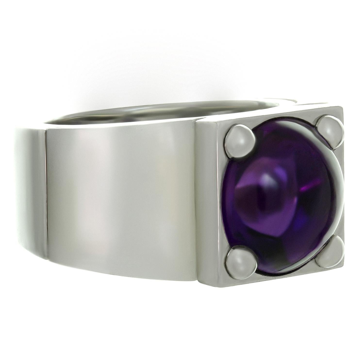 Van Cleef & Arpels Babylone Amethyst White Gold Cocktail Ring 2