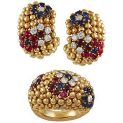 Van Cleef & Arpels Bagatelle Bombe Ring Earring Suite