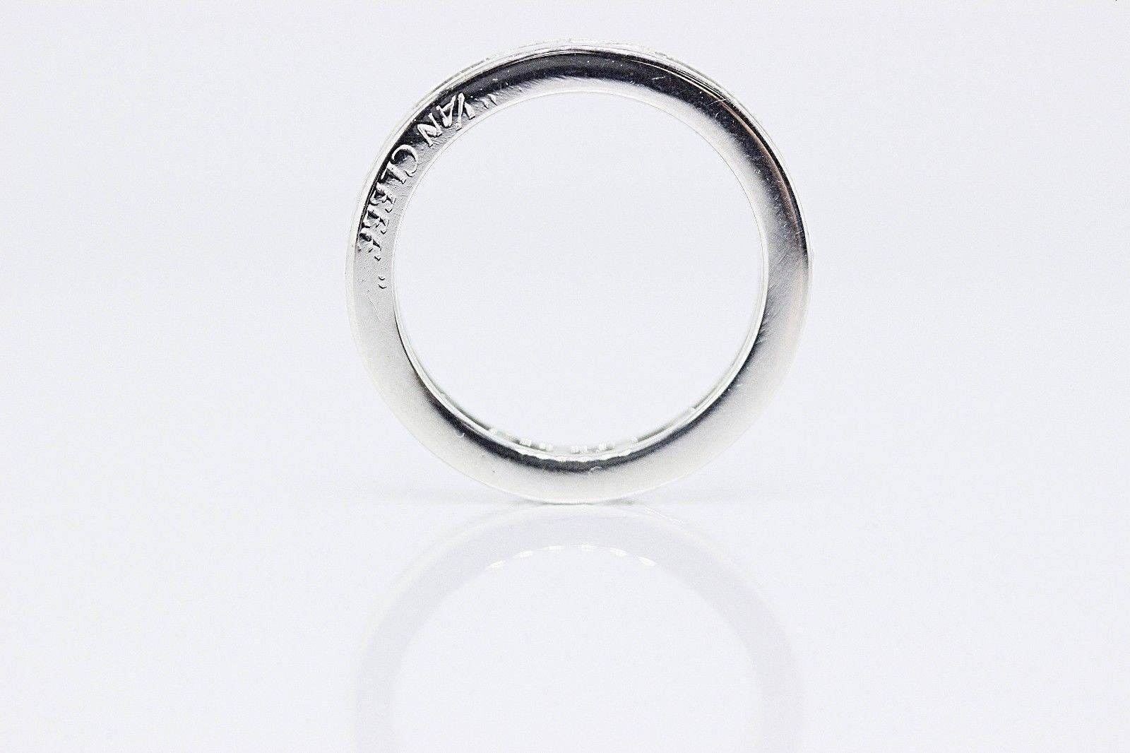 Van Cleef & Arpels Baguette Diamond Platinum Eternity Wedding Band 5