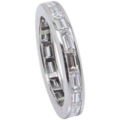 Van Cleef & Arpels Baguette Diamond Platinum Eternity Wedding Band