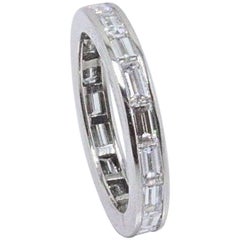 Van Cleef & Arpels Baguette Diamond Platinum Eternity Wedding Band 