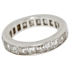 Van Cleef & Arpels Baguette Diamond Platinum Eternity Band Ring