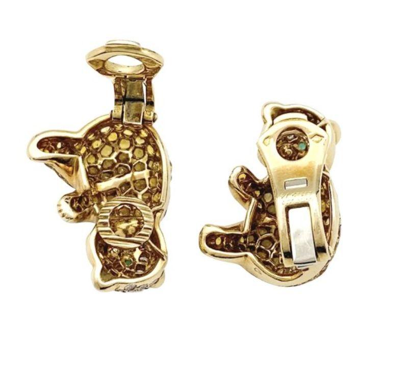 Van Cleef & Arpels Bear Earrings in 18K Yellow Gold In Excellent Condition In London, GB