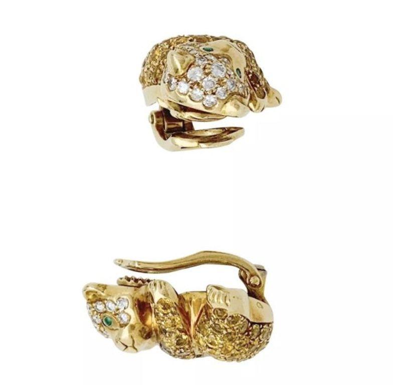 Women's Van Cleef & Arpels Bear Earrings in 18K Yellow Gold