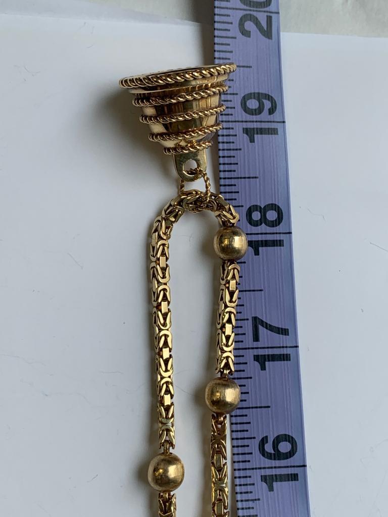 byzantine necklace gold 18k