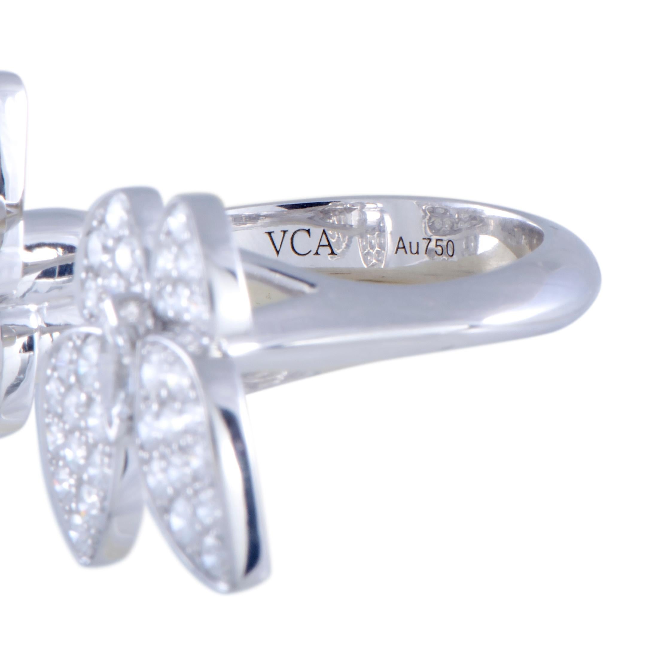 Van Cleef & Arpels Between the Finger Diamond Two Butterfly White Gold Ring 2