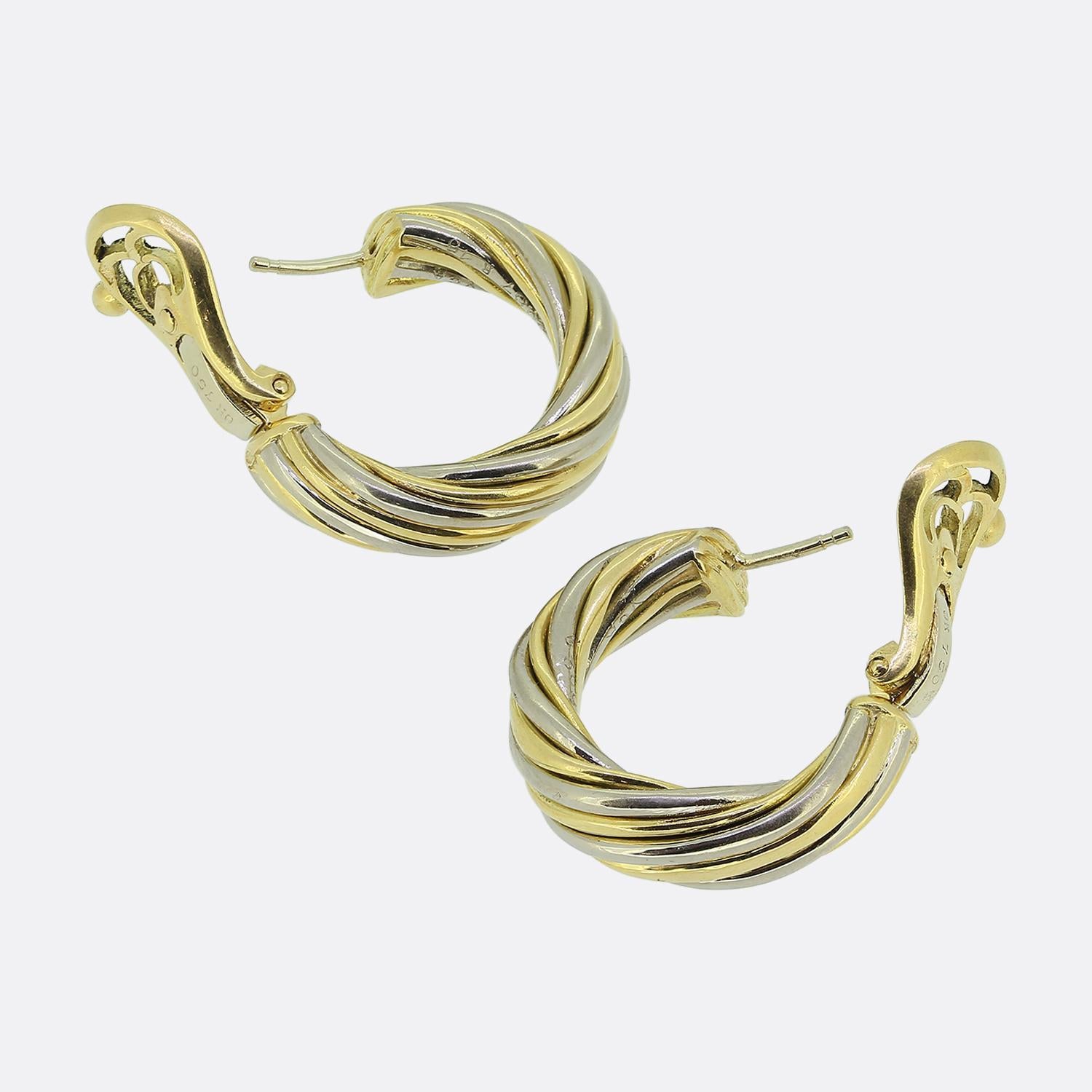 Van Cleef & Arpels Boucles d'oreilles bicolores Unisexe en vente