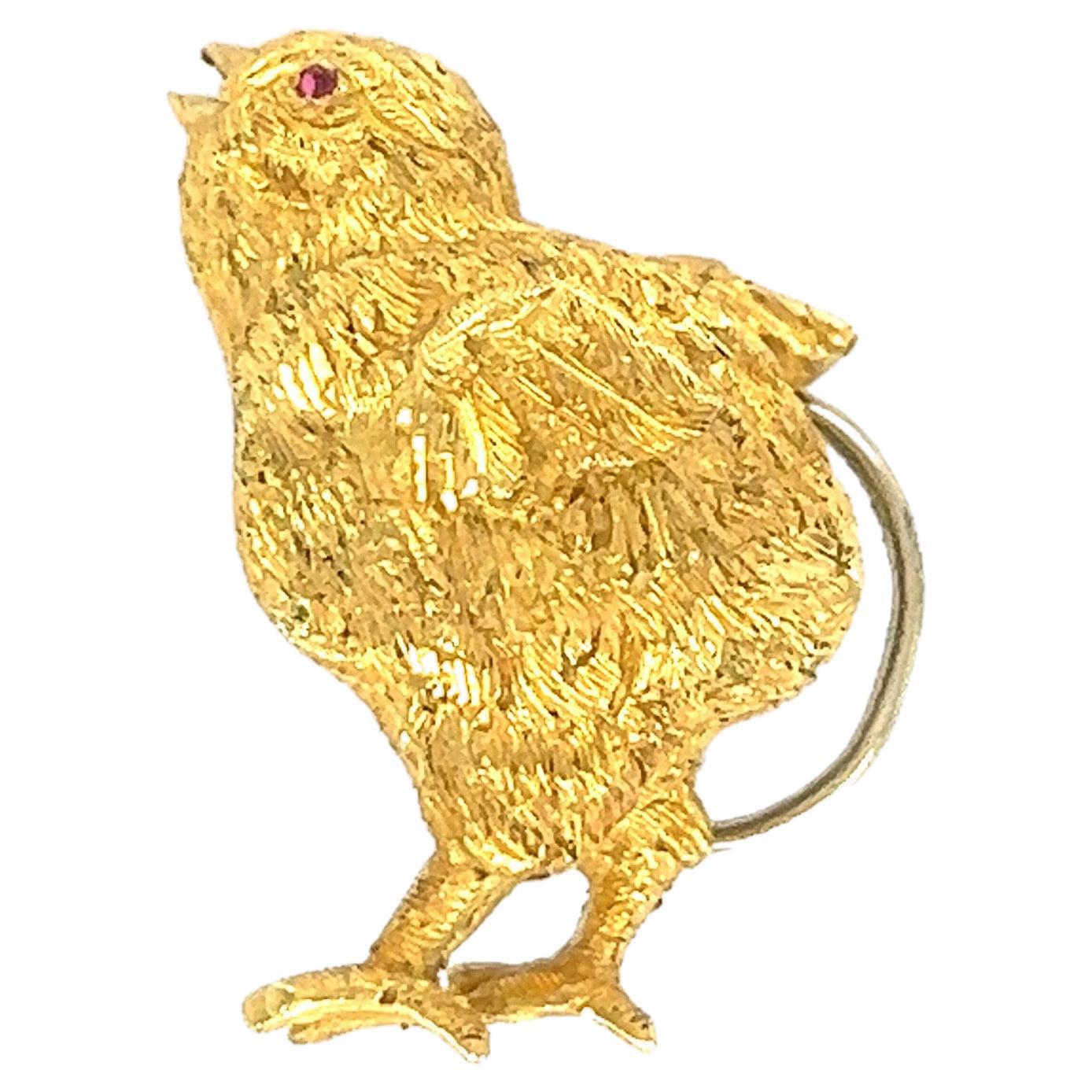 Van Cleef & Arpels Bird Lapel Pin For Sale