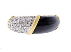 Van Cleef & Arpels Black Diamond and Onyx Band Ring