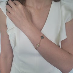 Van Cleef & Arpels black MOP and Diamond Alhambra bracelet