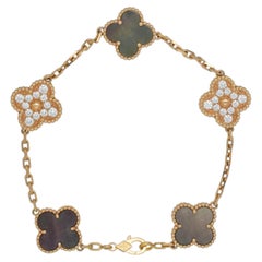 Van Cleef & Arpels black MOP and Diamond Alhambra bracelet