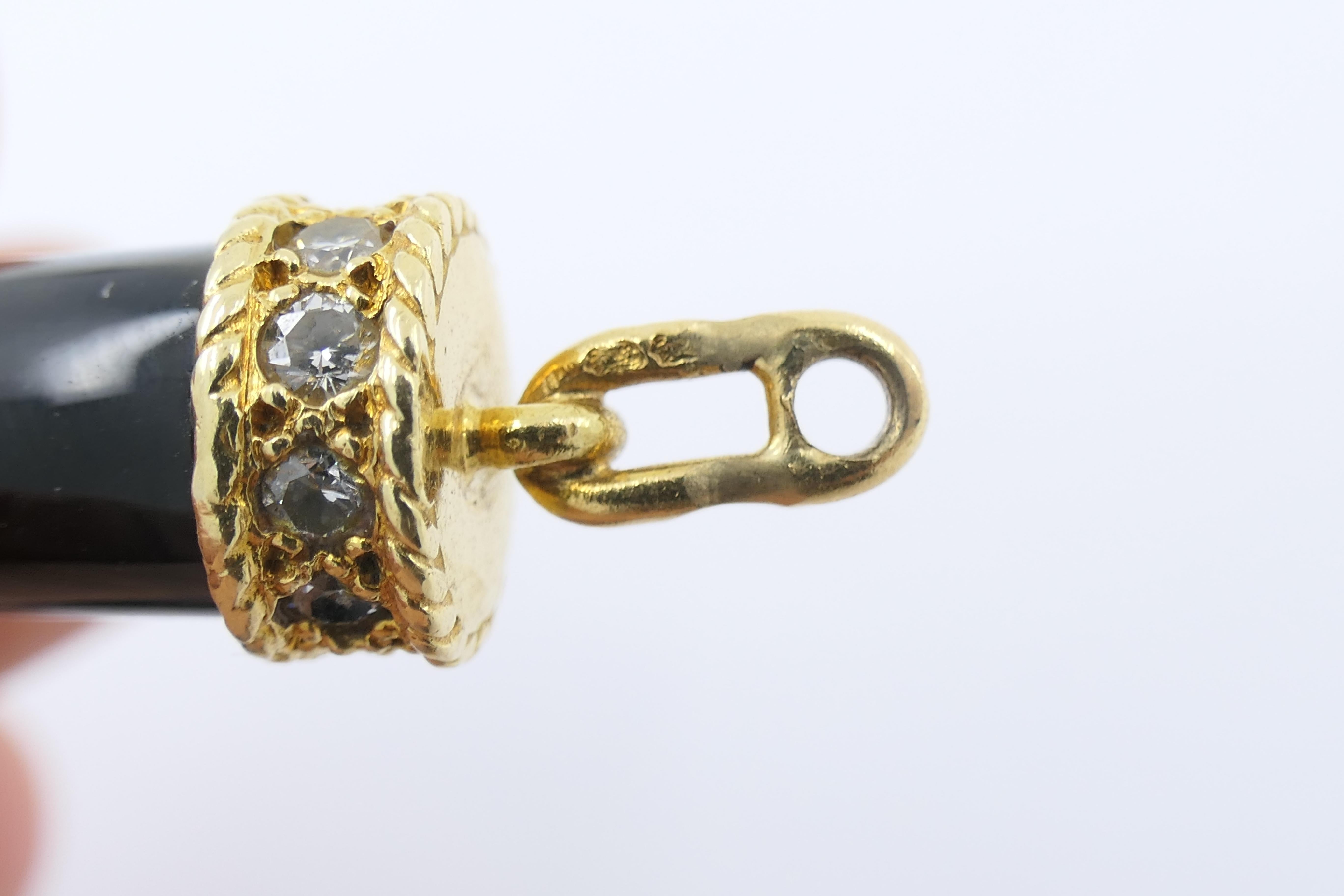 Van Cleef & Arpels Black Onyx Diamond Vintage Bracelet For Sale 7
