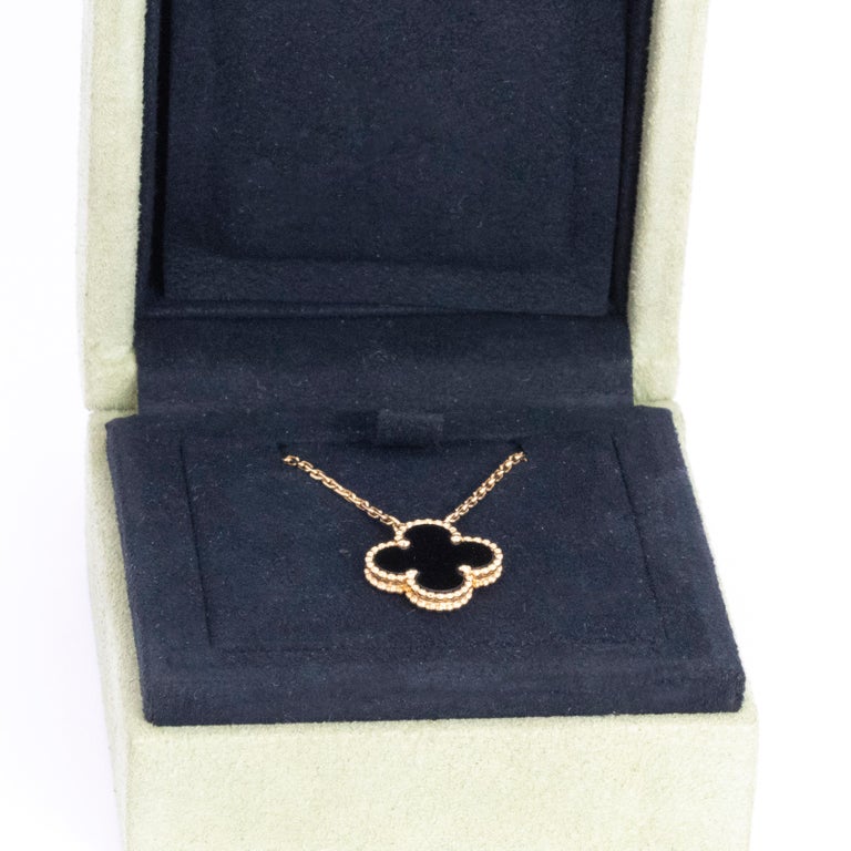 Van Cleef and Arpels Black Onyx Pendant Necklace at 1stDibs van cleef