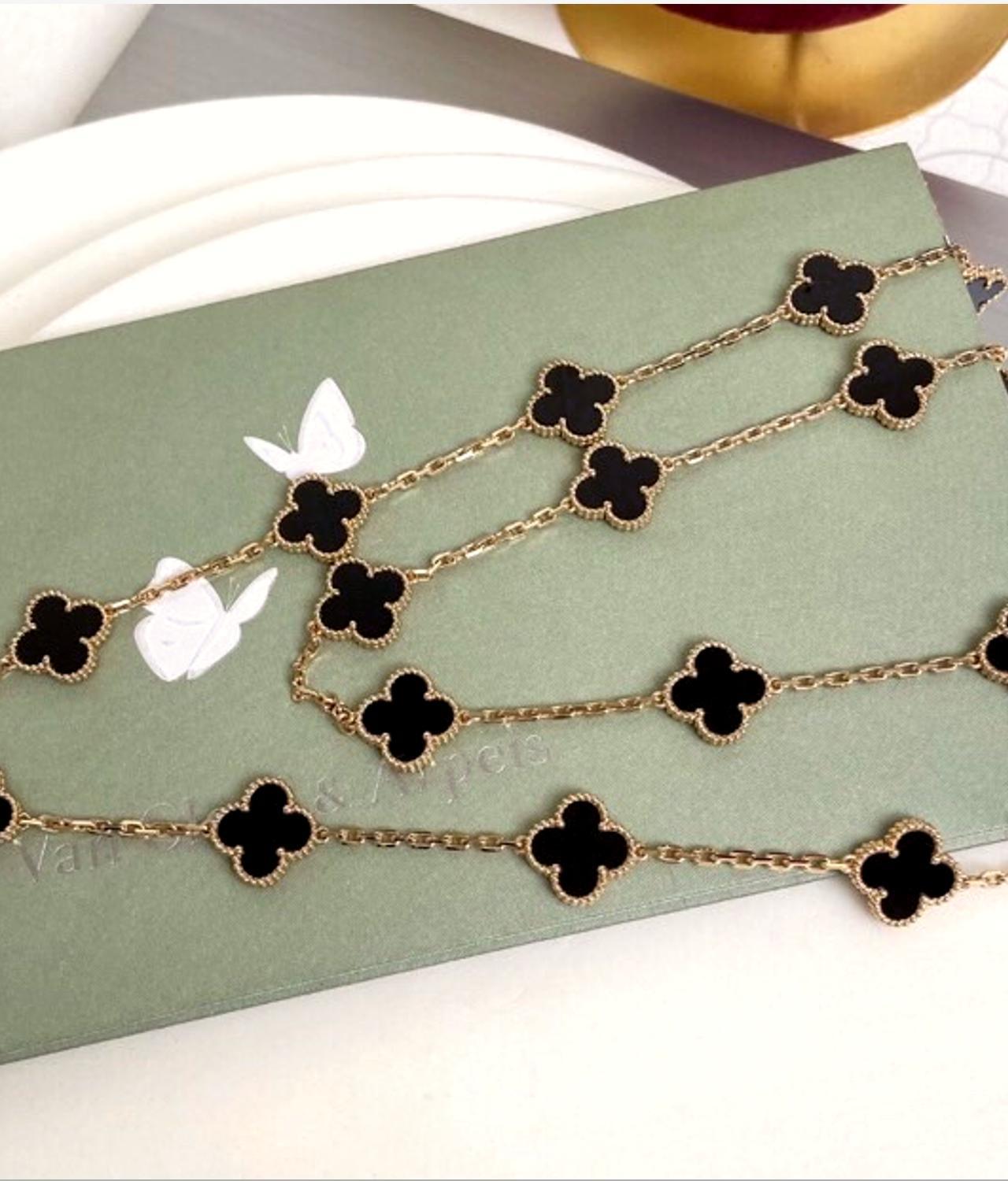 black van cleef necklace