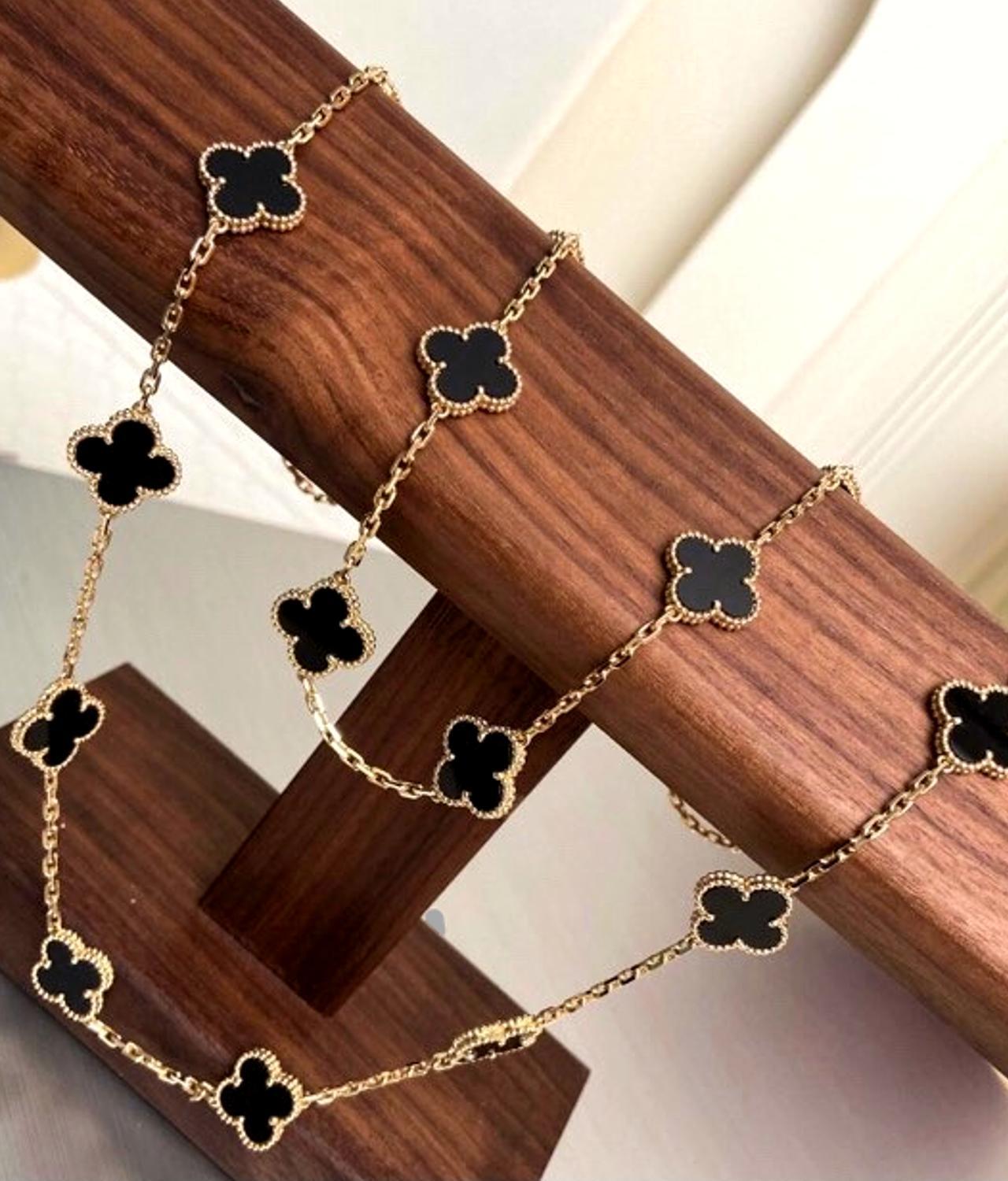 van cleef black necklace