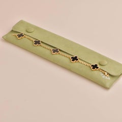 Van Cleef & Arpels Ónice negro Vintage Alhambra Pulsera de oro amarillo