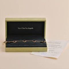 Van Cleef & Arpels: Alhambra-Armband aus Gelbgold mit schwarzem Onyx