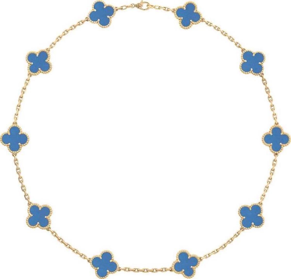 van cleef blue necklace