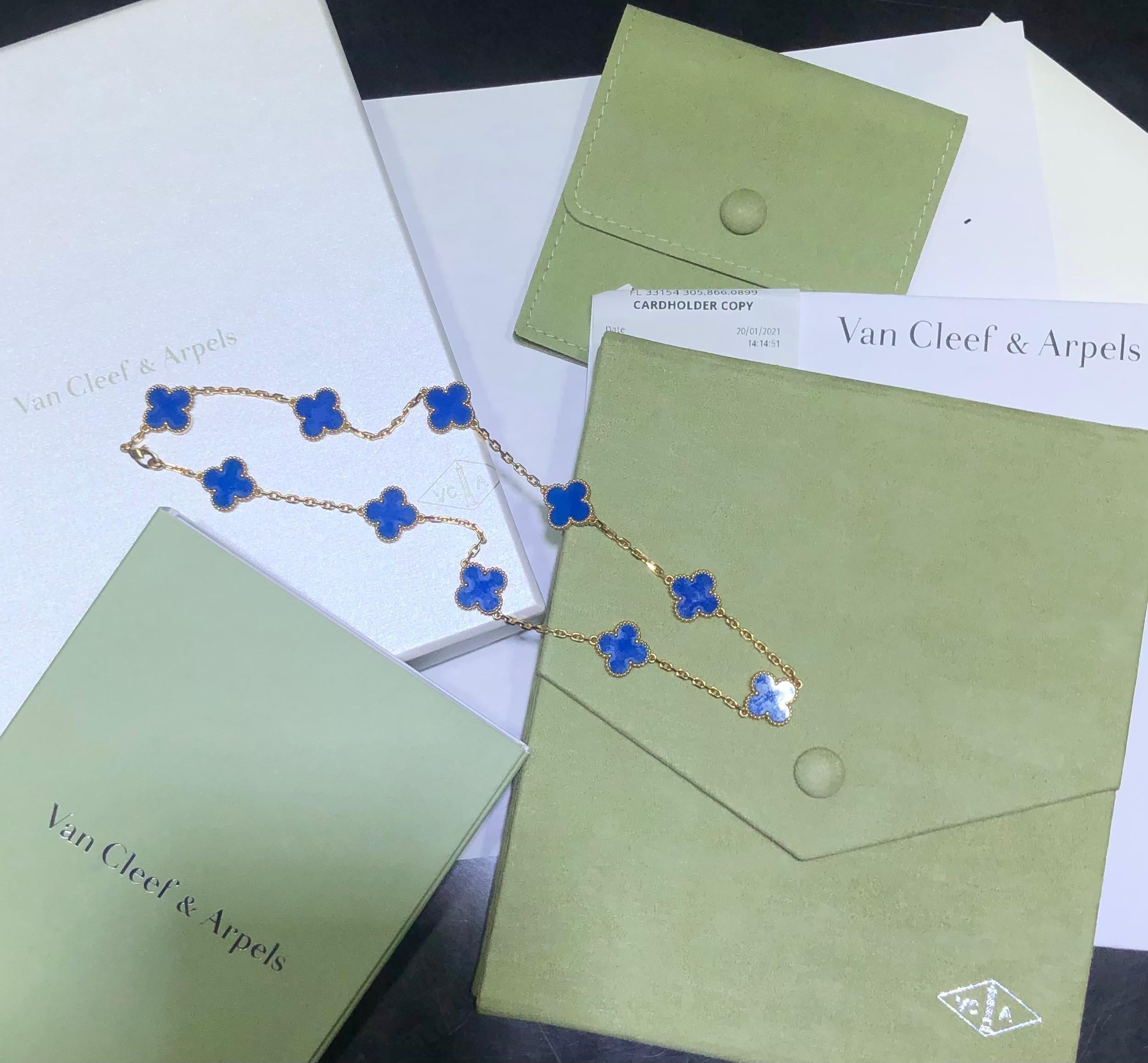 blue van cleef necklace