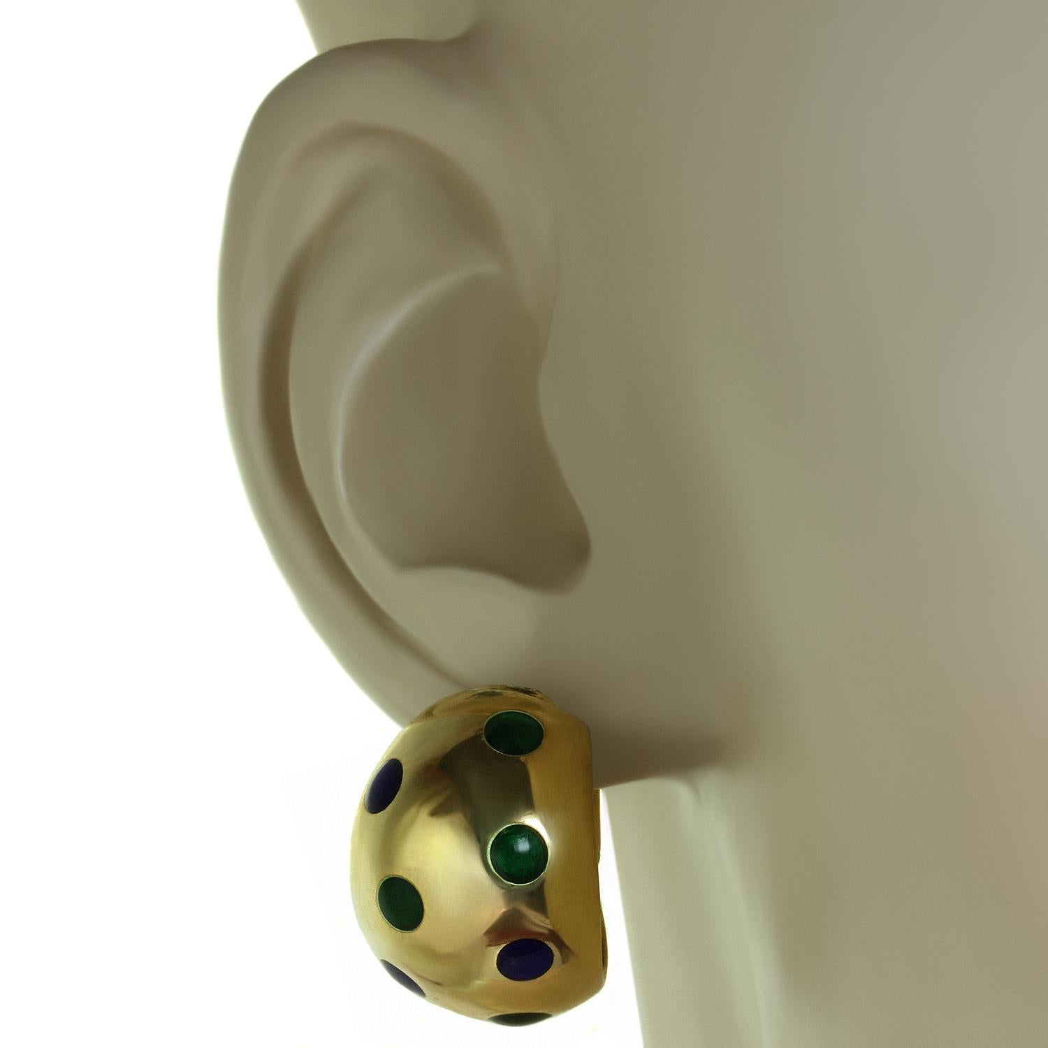 green van cleef earrings