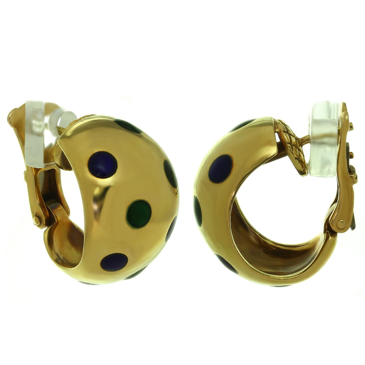 green van cleef earrings