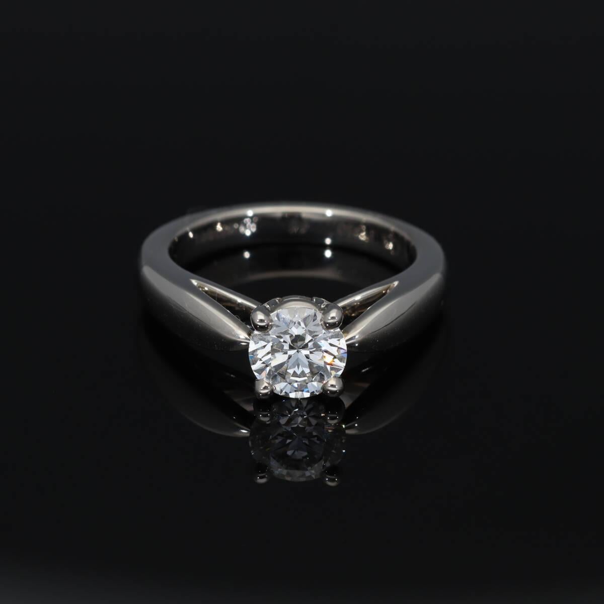 Van Cleef & Arpels Anello in platino con diamante Bonheur 0,71ct E-VVS2-3Ex US 3 3/4 in vendita 3