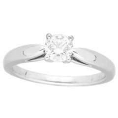 Van Cleef & Arpels Bonheur Solitaire Ring Diamond 0.43ct D-VVS2-Ex in Platinum