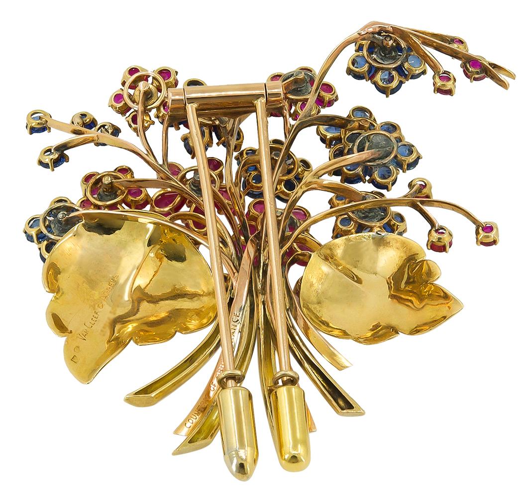 Van Cleef and Arpels Yellow and Rose Gold Bouquet Hawaii Early Clip
