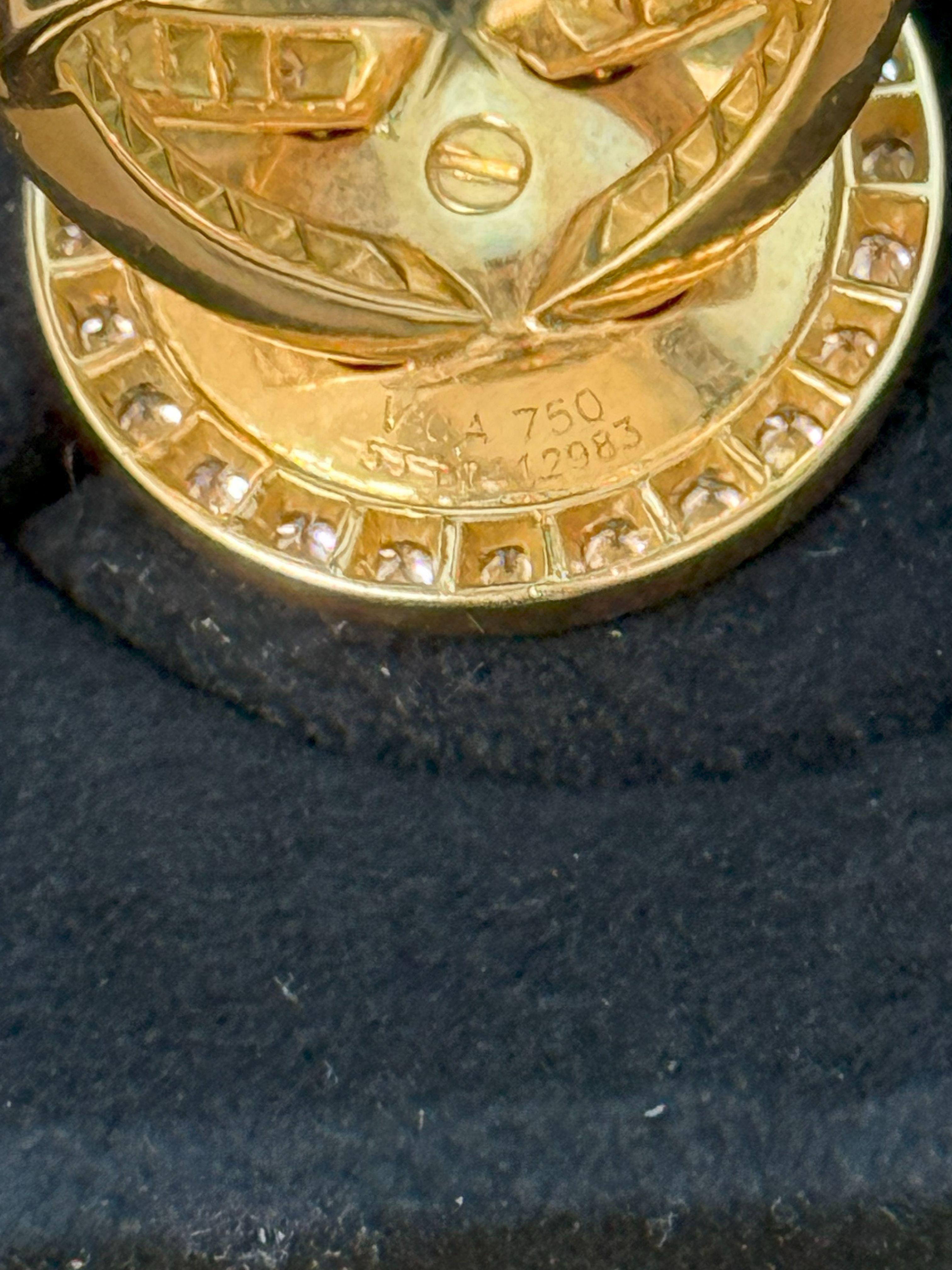 Anello a bottone Van Cleef & Arpels Boutonnière in oro giallo e diamanti in vendita 4