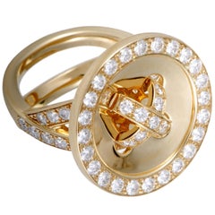 Van Cleef & Arpels Bague Boutonnière en or jaune et diamants
