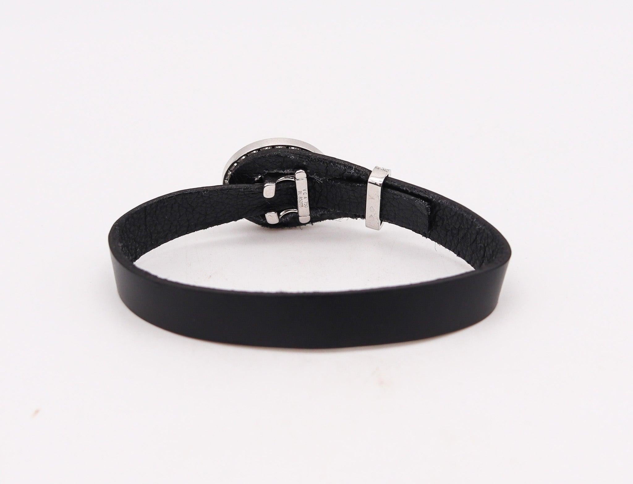black van cleef bracelet with diamonds