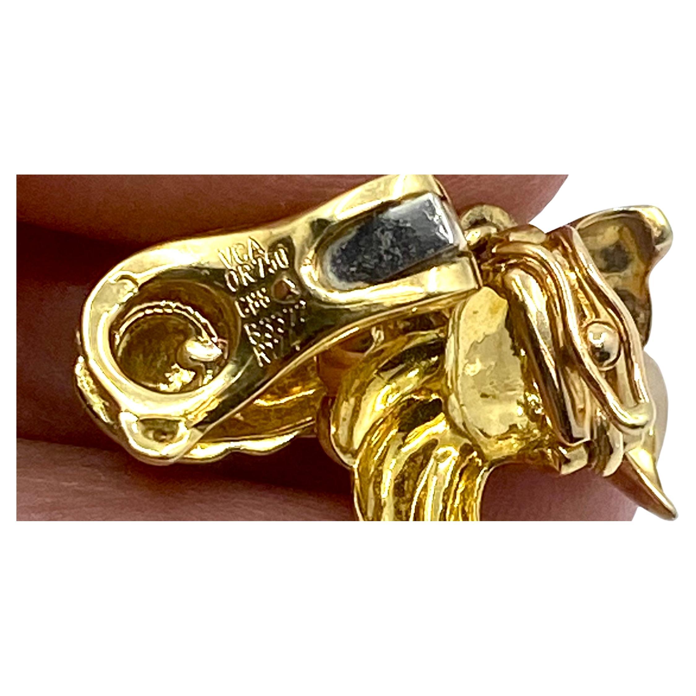 Van Cleef & Arpels Boucles d'oreilles interchangeables en or 18 carats avec nœud en vente 8