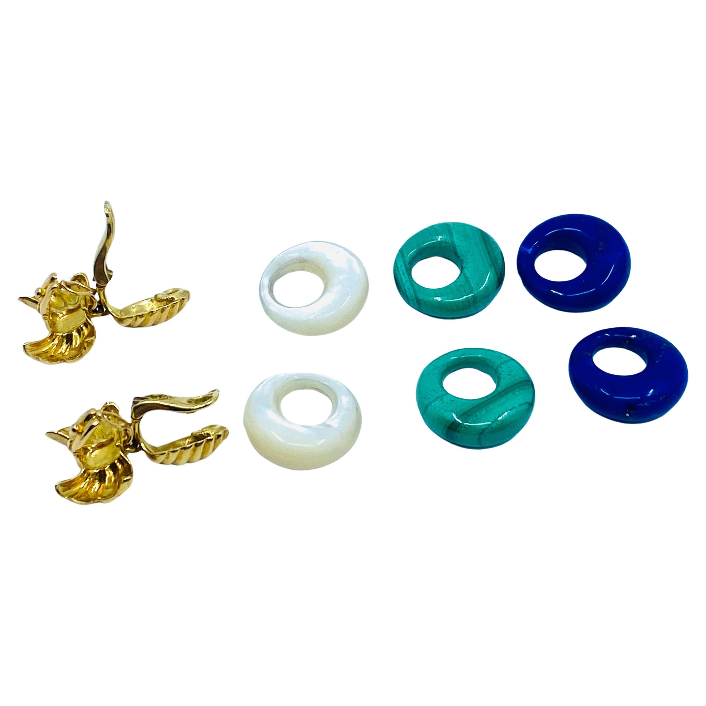 Van Cleef & Arpels austauschbare Ohrringe aus 18 Karat Gold mit Schleife im Angebot 3