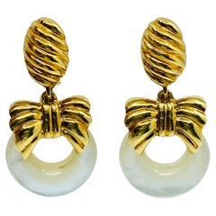 Retro Van Cleef & Arpels Bow Interchangeable Earrings 18k Gold