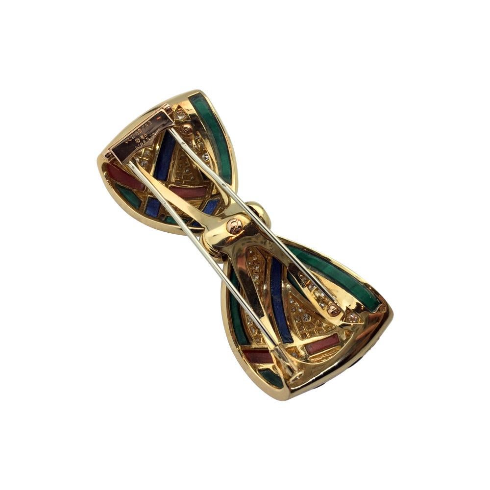 Van Cleef & Arpels Bow Pin, Brilliants and Ornamental Stones 3